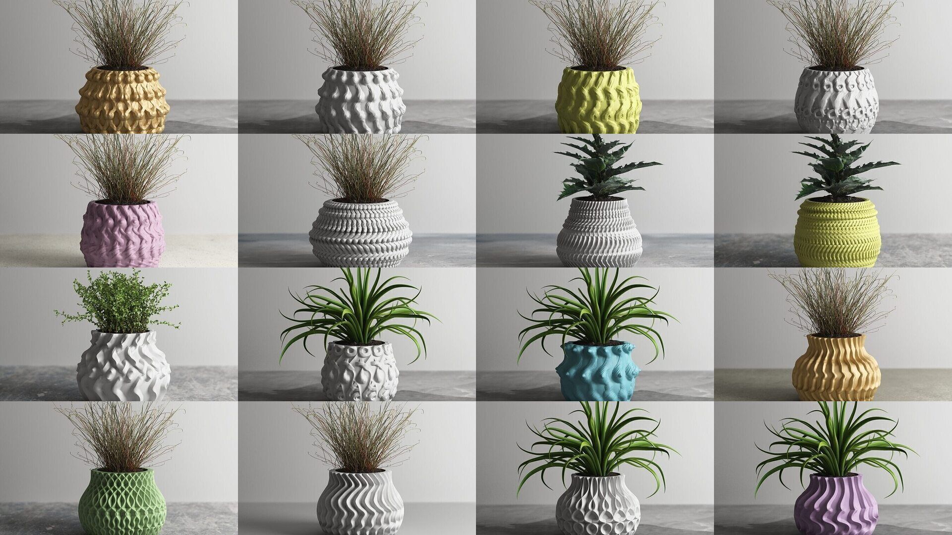 95 vase pot 3d print models huge pack 3D Model Collection_3
