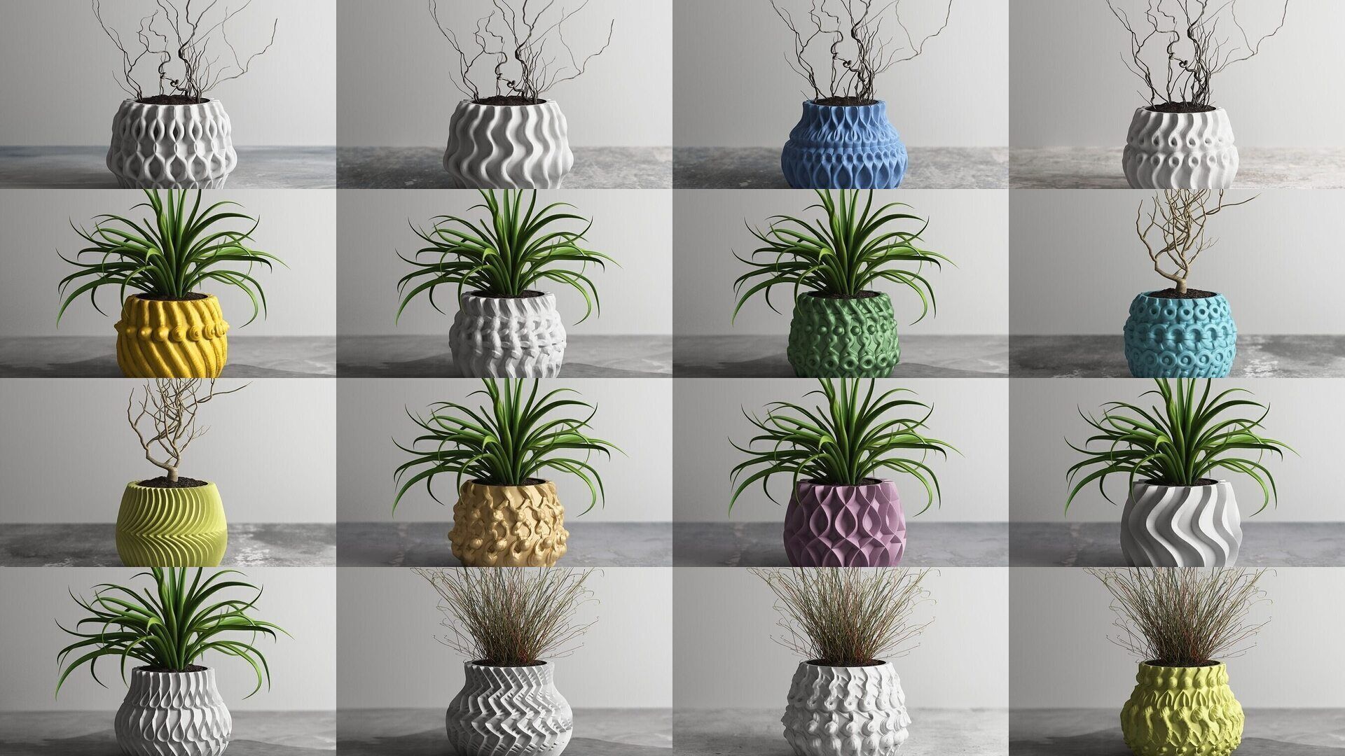 95 vase pot 3d print models huge pack 3D Model Collection_1