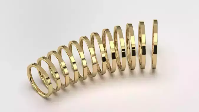 Band Ring for Men print model 3D R0137 W 2mm