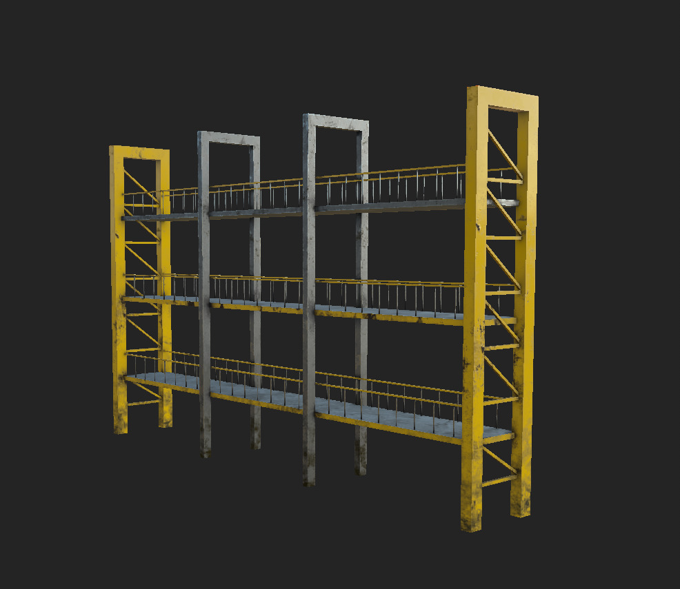 Container Stacking Racks Low-poly 3D model_4