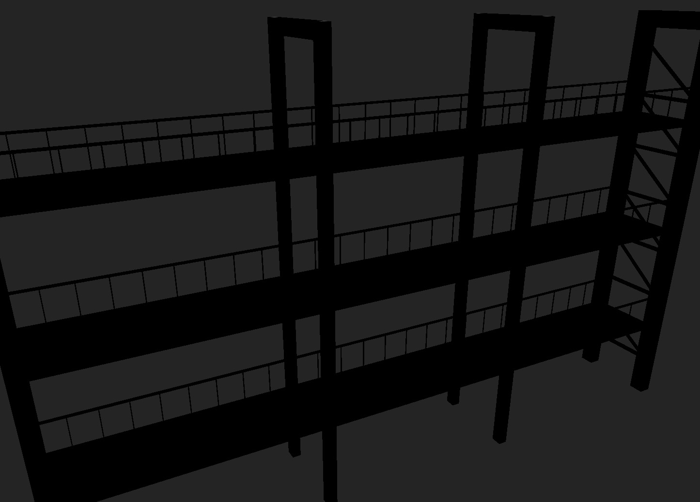 Container Stacking Racks Low-poly 3D model_14