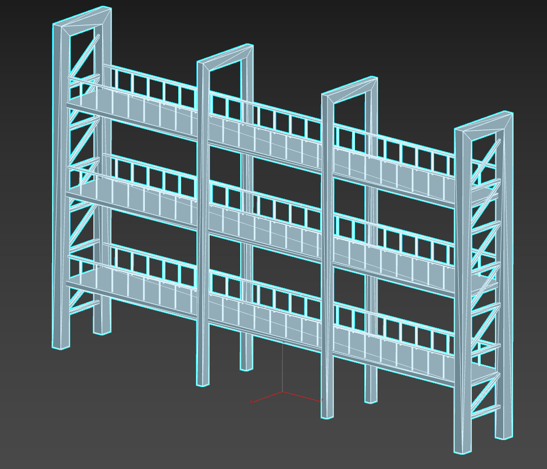 Container Stacking Racks Low-poly 3D model_18