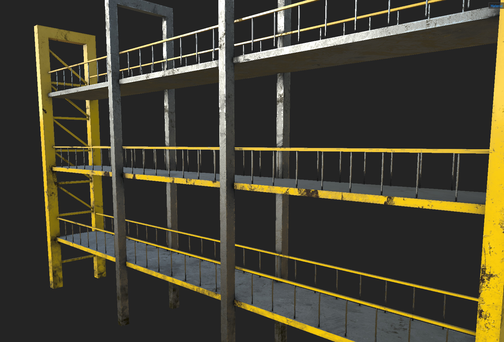 Container Stacking Racks Low-poly 3D model_7