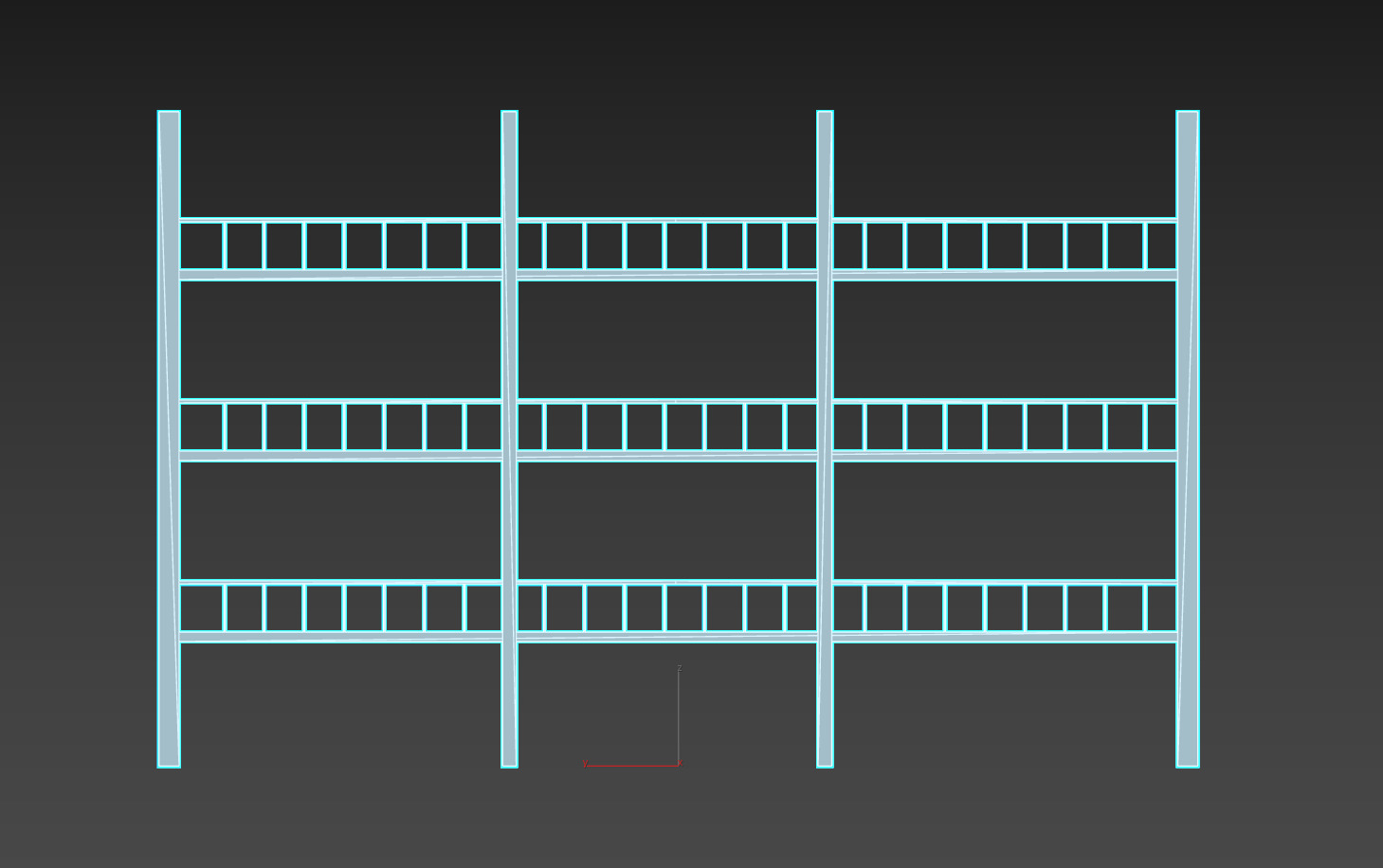 Container Stacking Racks Low-poly 3D model_21