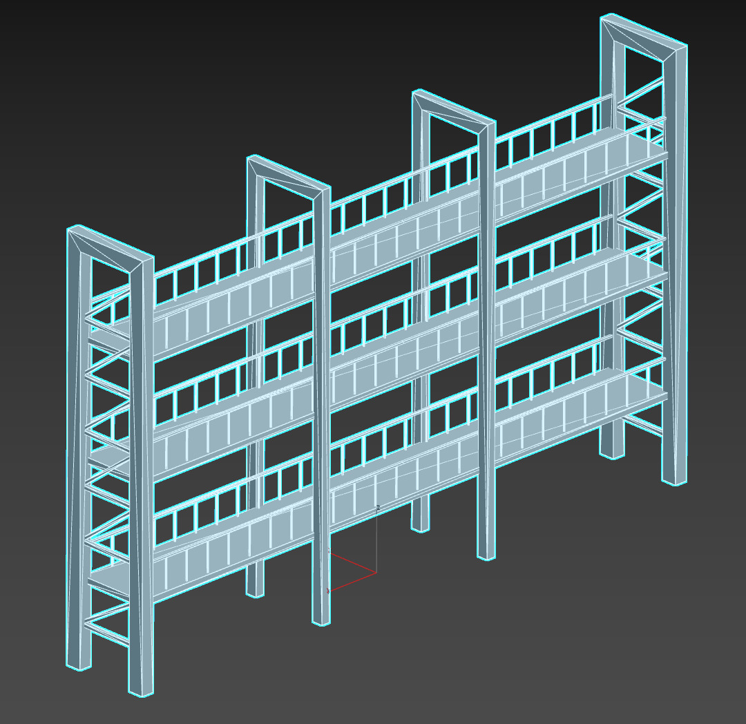 Container Stacking Racks Low-poly 3D model_19