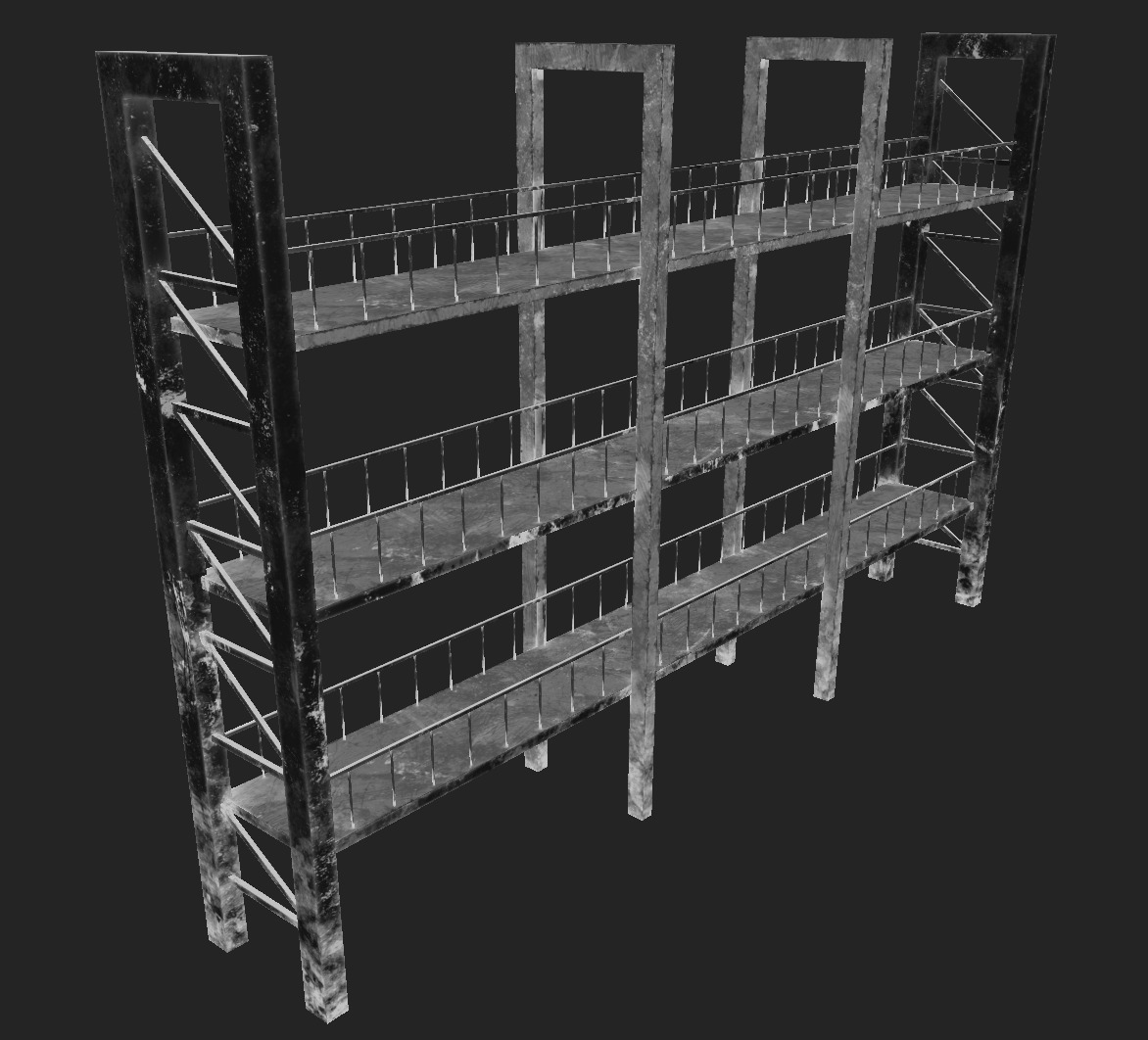Container Stacking Racks Low-poly 3D model_15