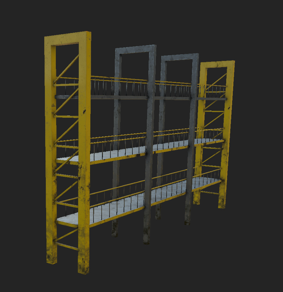 Container Stacking Racks Low-poly 3D model_3