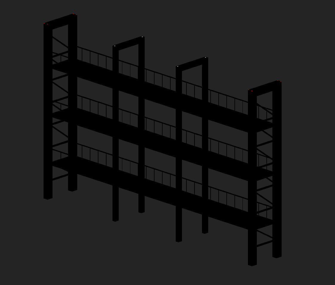 Container Stacking Racks Low-poly 3D model_11