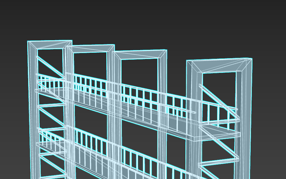 Container Stacking Racks Low-poly 3D model_23