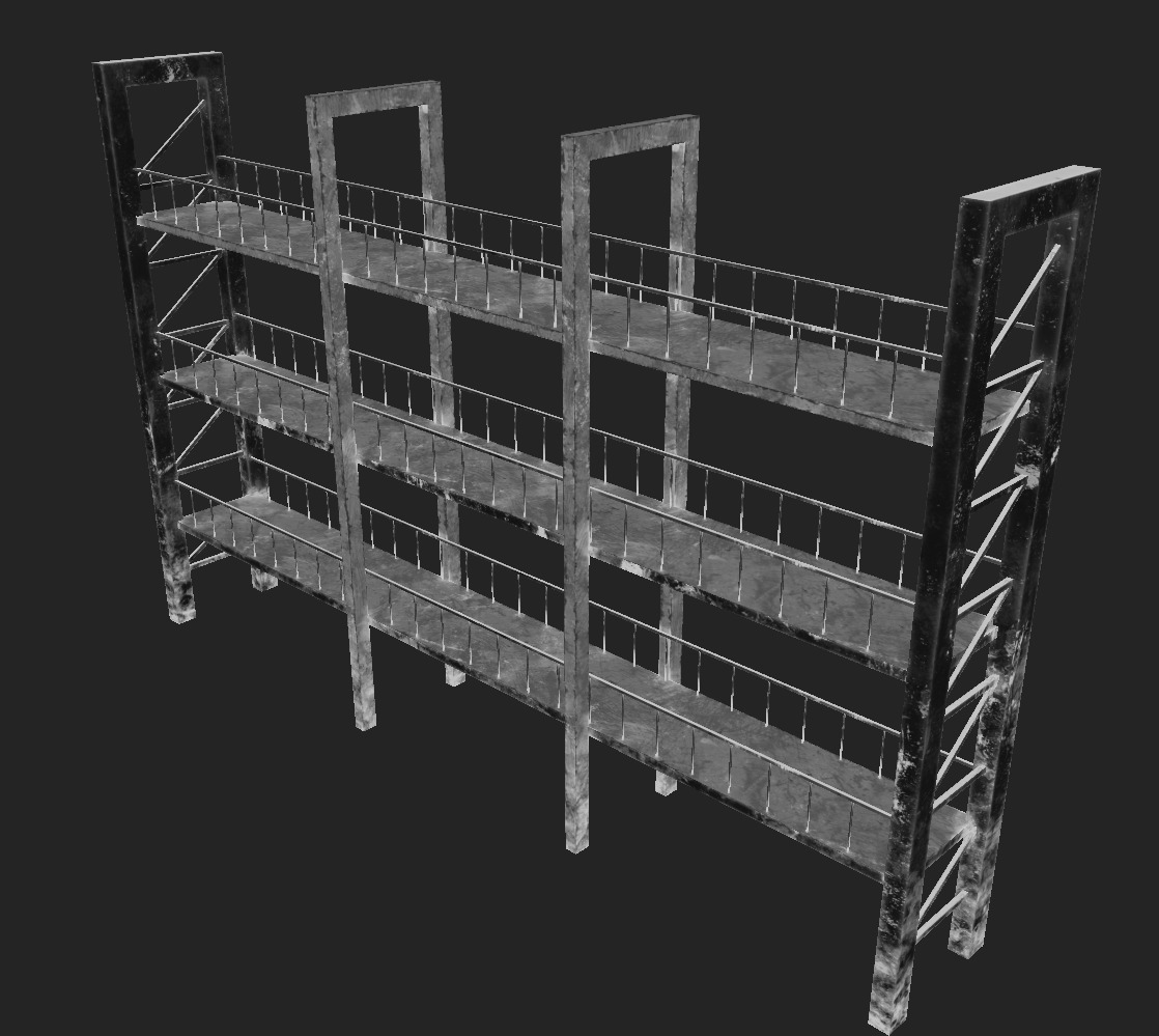Container Stacking Racks Low-poly 3D model_16