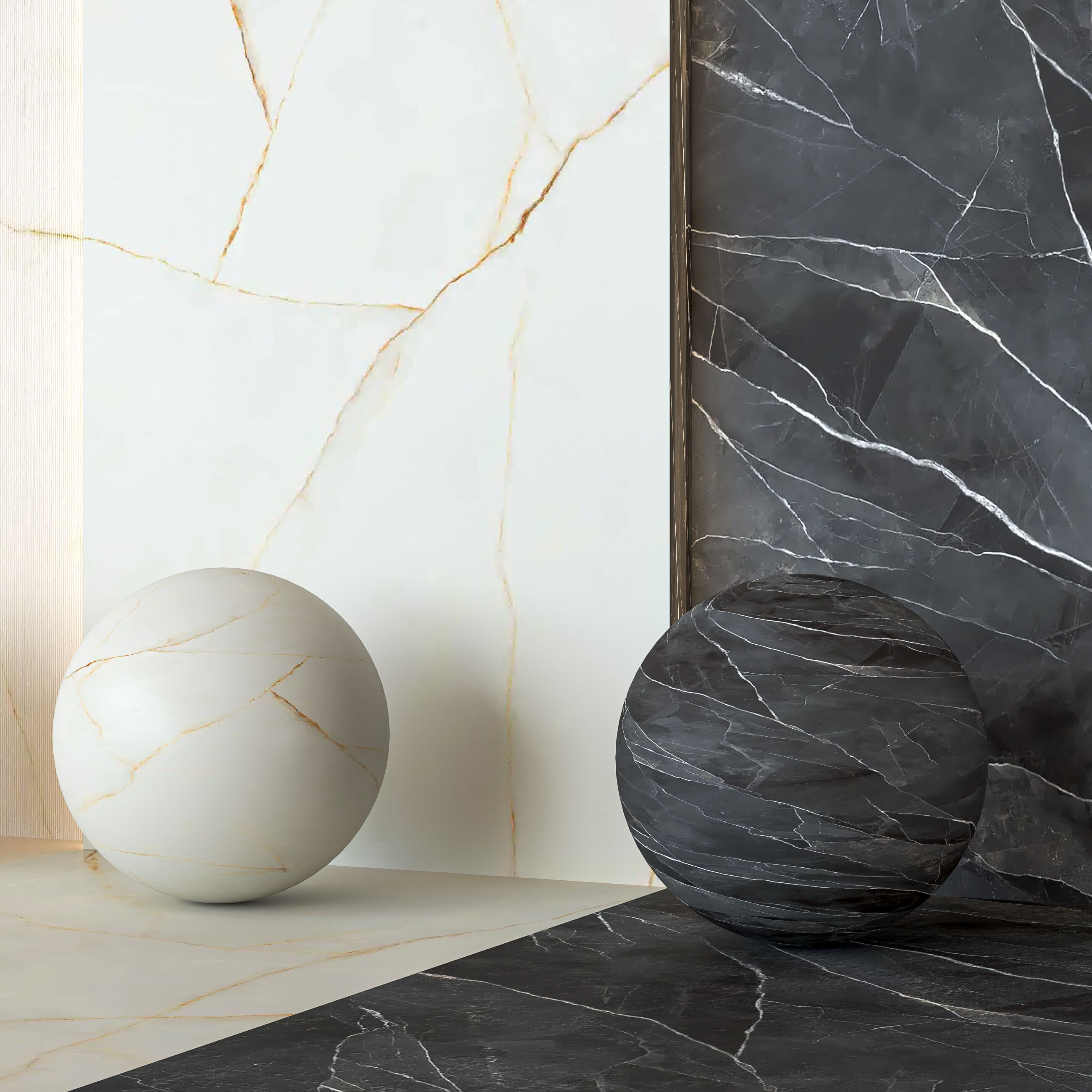 Laminam Diamond Tile Set - 4 in 1 - Marble Style Textures Texture_1