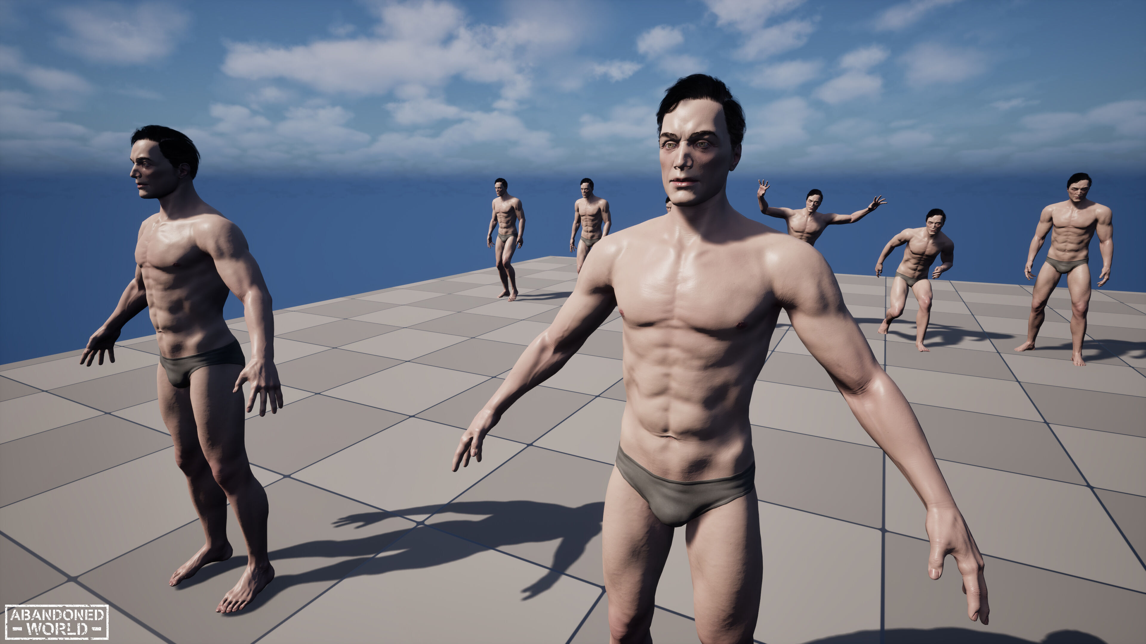 Base Humans - Man Low-poly 3D model_9