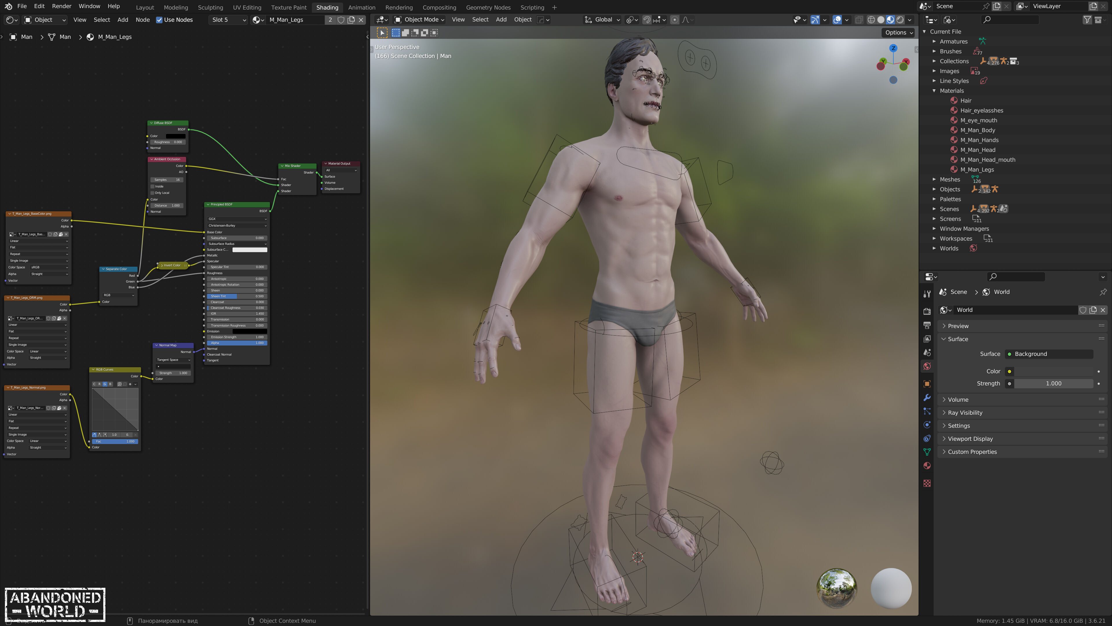 Base Humans - Man Low-poly 3D model_14