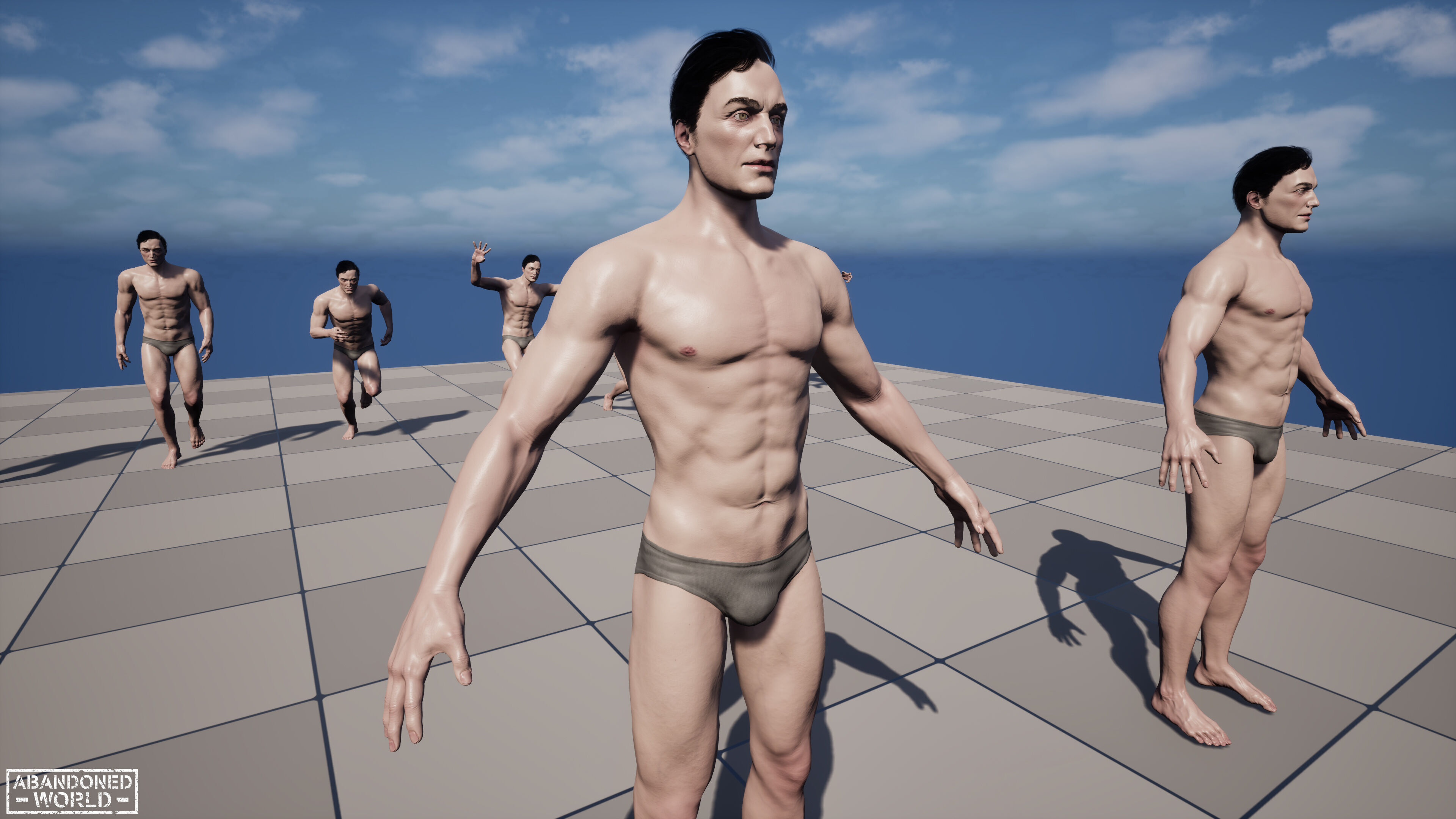 Base Humans - Man Low-poly 3D model_10