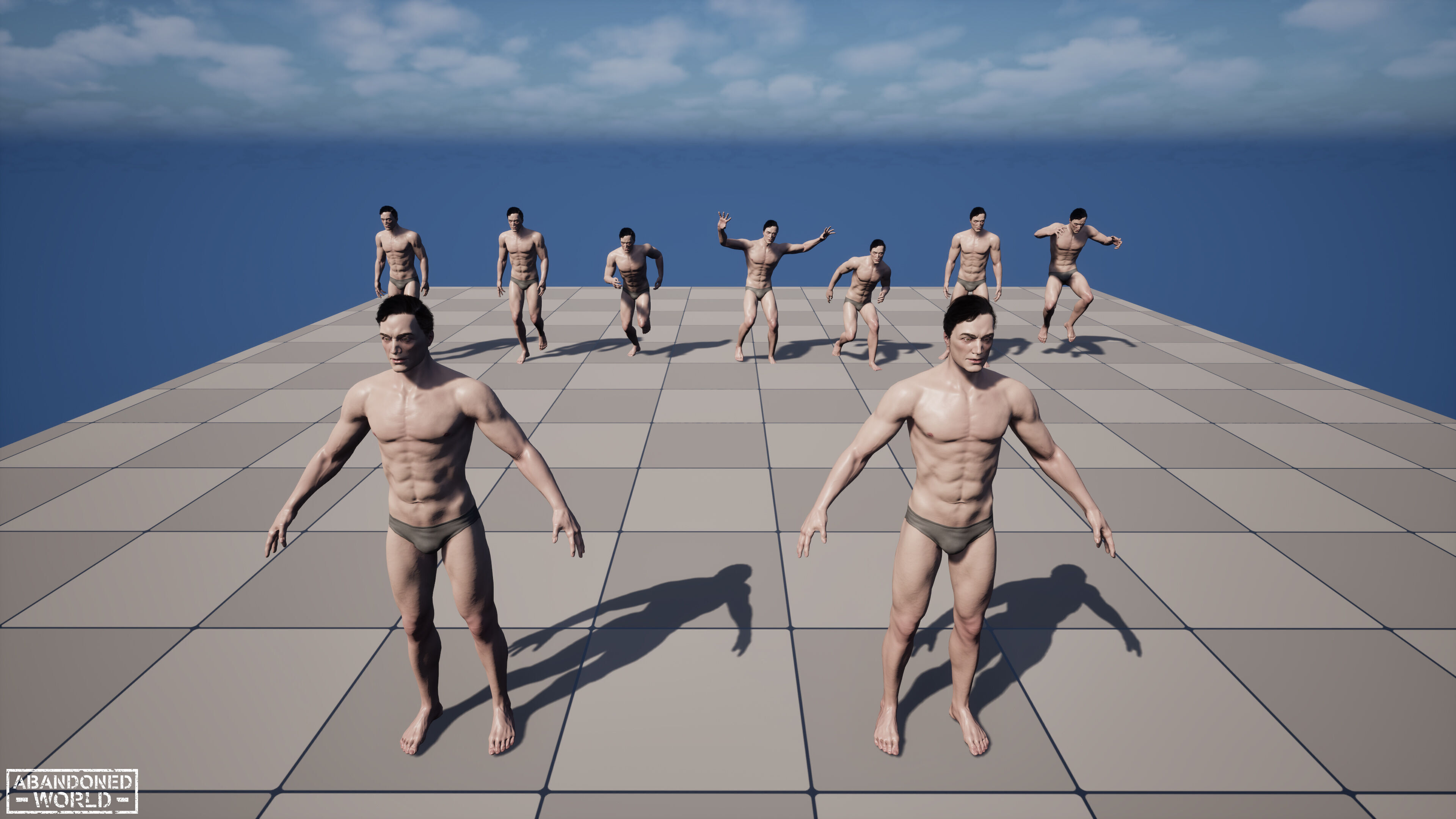 Base Humans - Man Low-poly 3D model_8