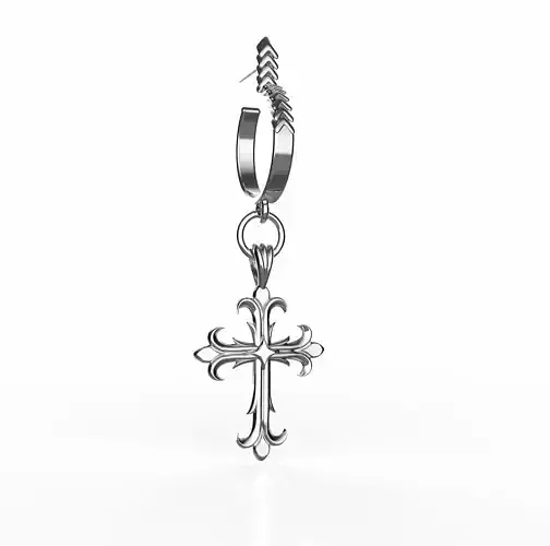Earrings gothic cross