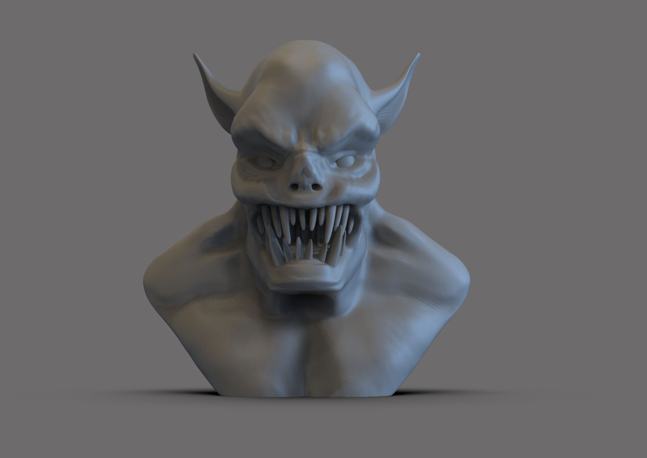 Vampire Bust 3D print model_2