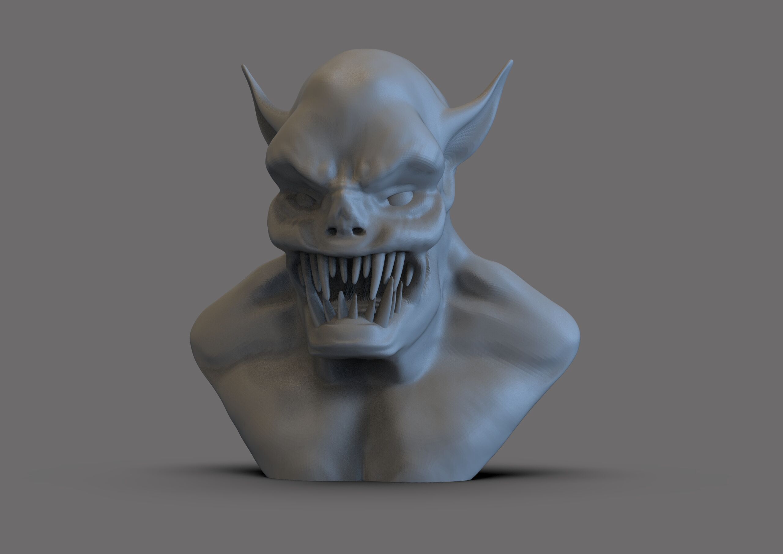 Vampire Bust 3D print model_1