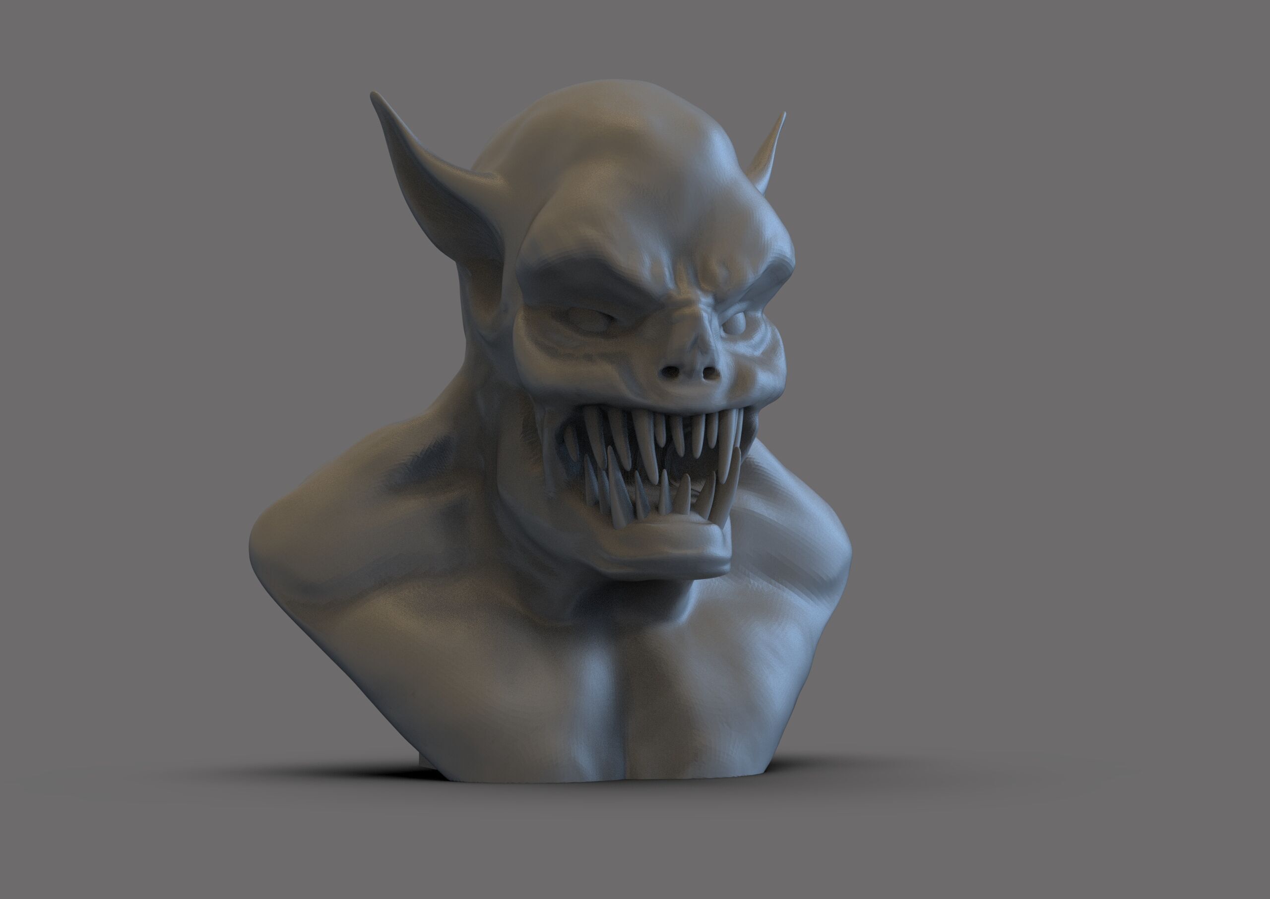 Vampire Bust 3D print model_3