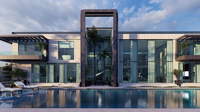 NEO Villa Exterior Design and Interior  3D model