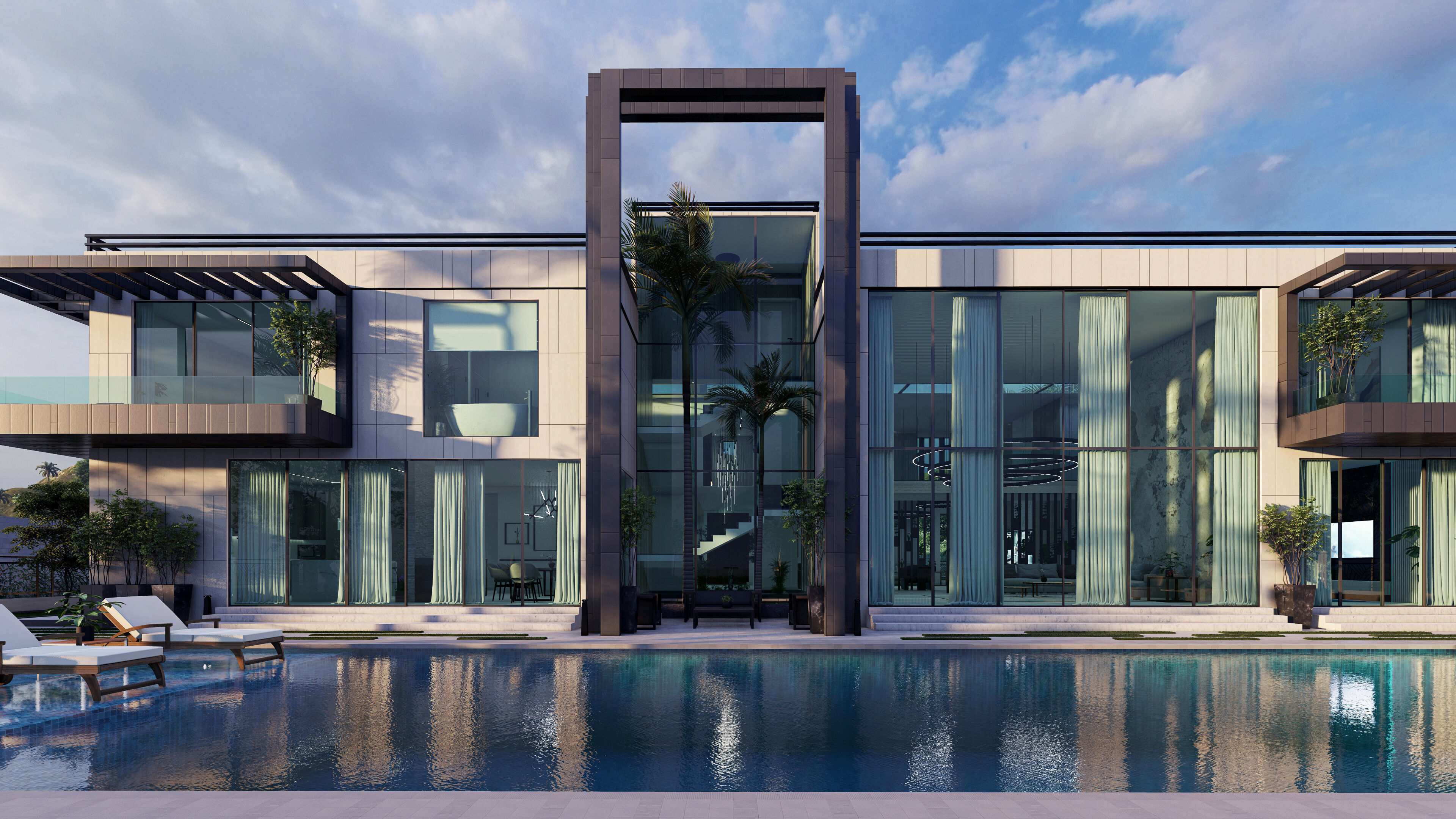 NEO Villa Exterior Design and Interior  3D model_0