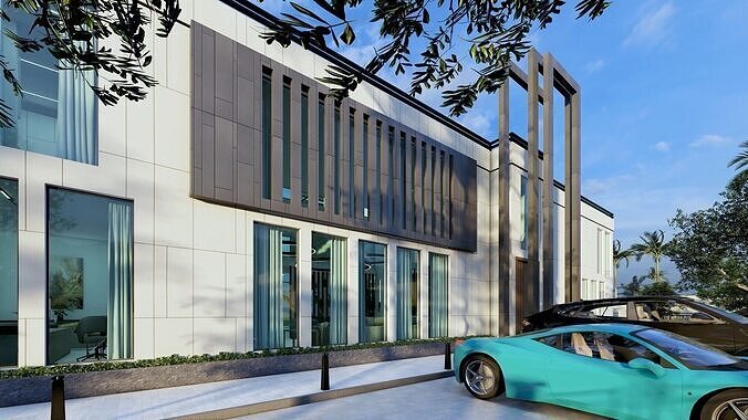 NEO Villa Exterior Design and Interior  3D model 4