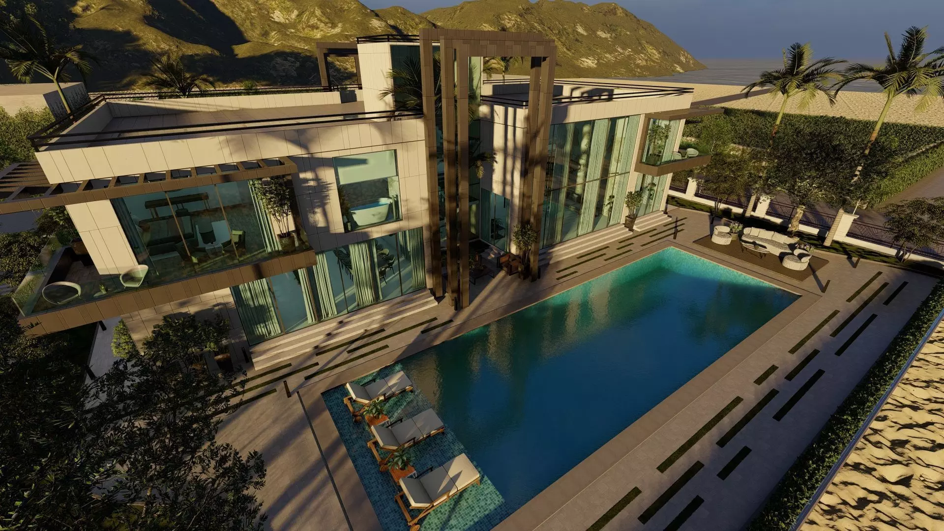 NEO Villa Exterior Design and Interior  3D model_42