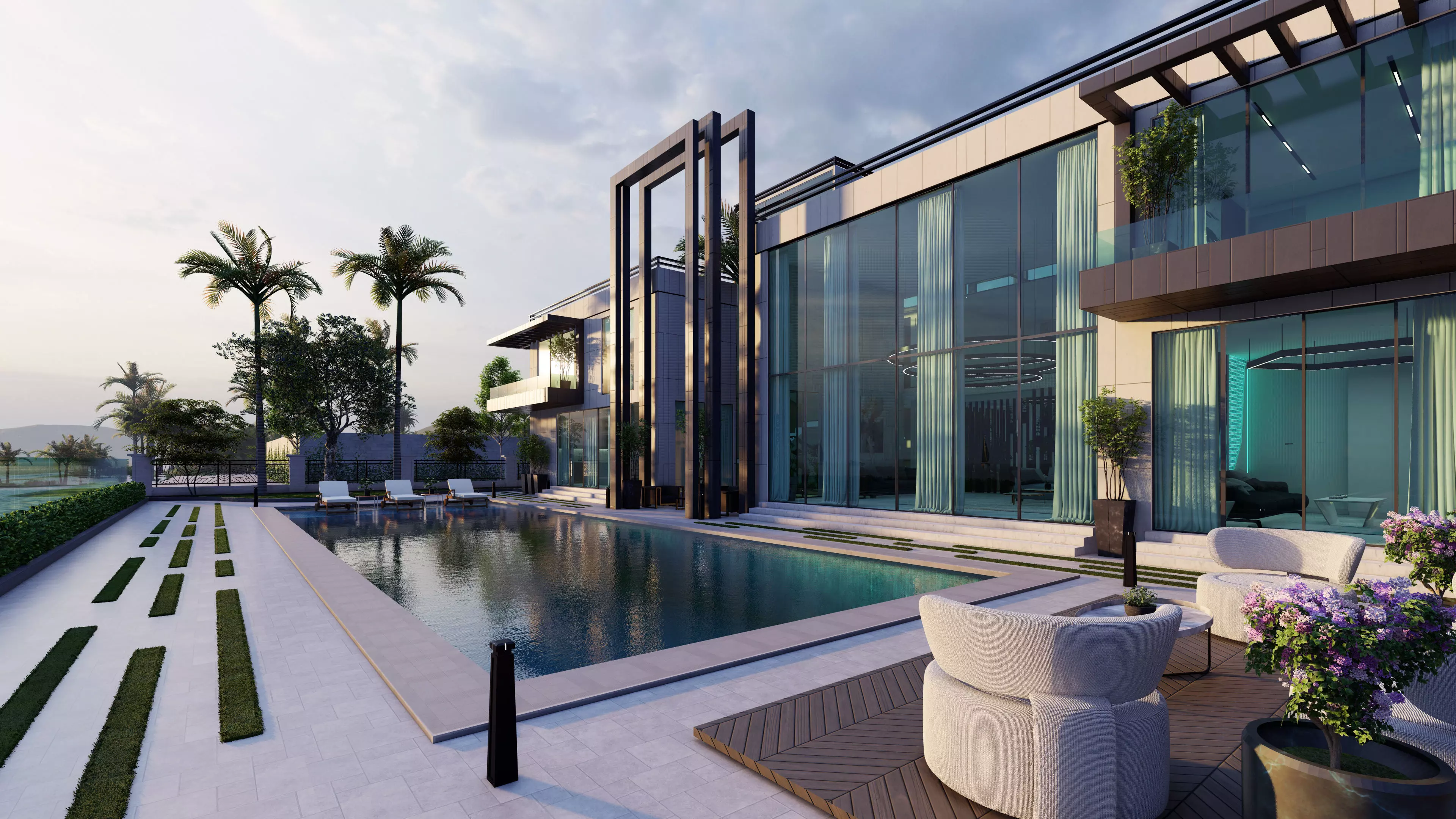 NEO Villa Exterior Design and Interior  3D model_2