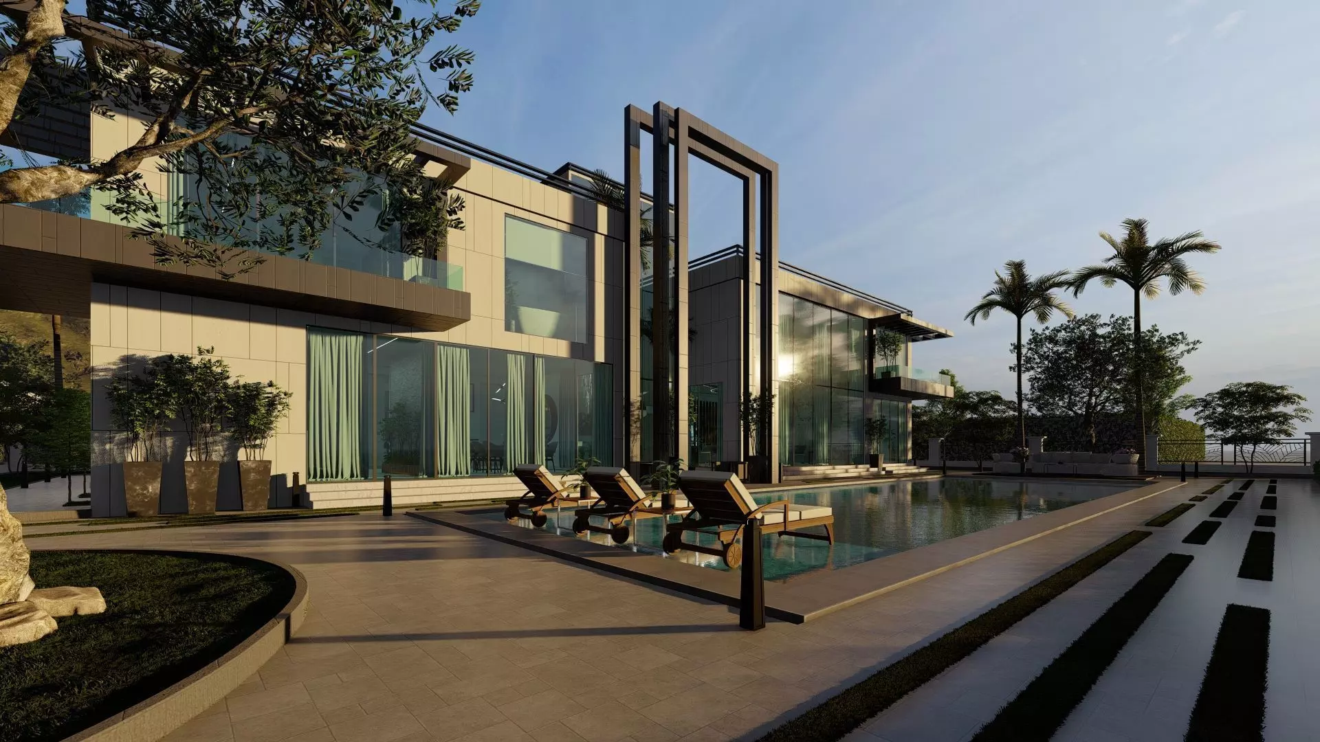 NEO Villa Exterior Design and Interior  3D model_46
