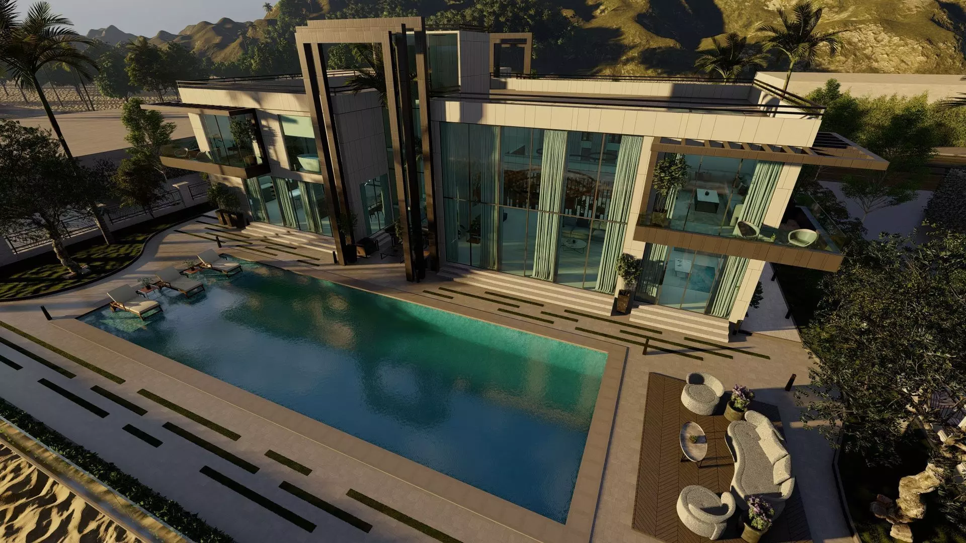 NEO Villa Exterior Design and Interior  3D model_39