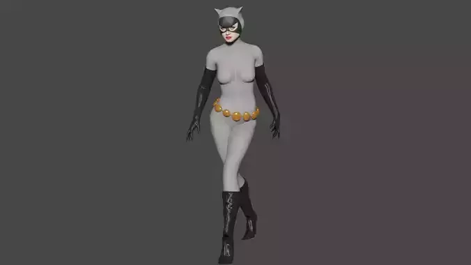 Catwoman Low-poly 3D model