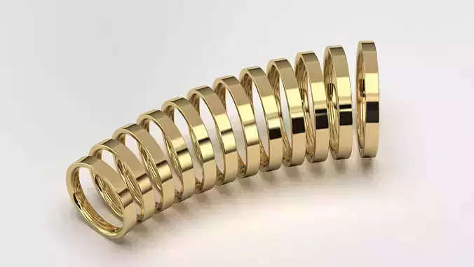 Band Ring for Men print model 3D R0137 W 3mm