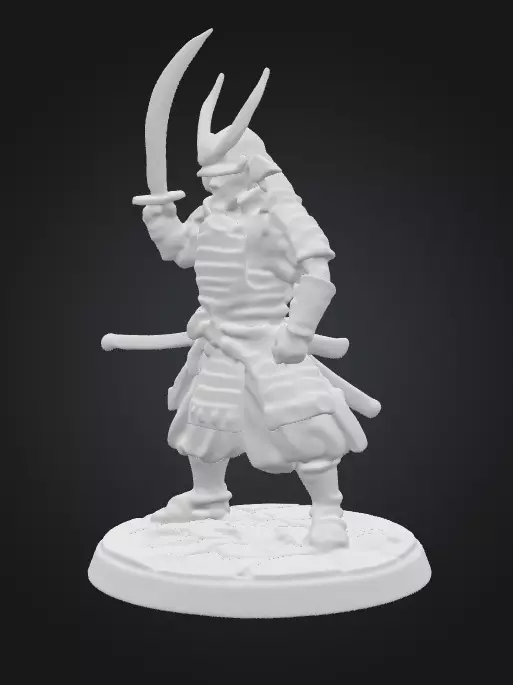 3D Printed Samurai Warrior Miniature 3D print model