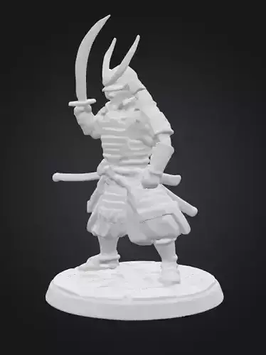 3D Printed Samurai Warrior Miniature