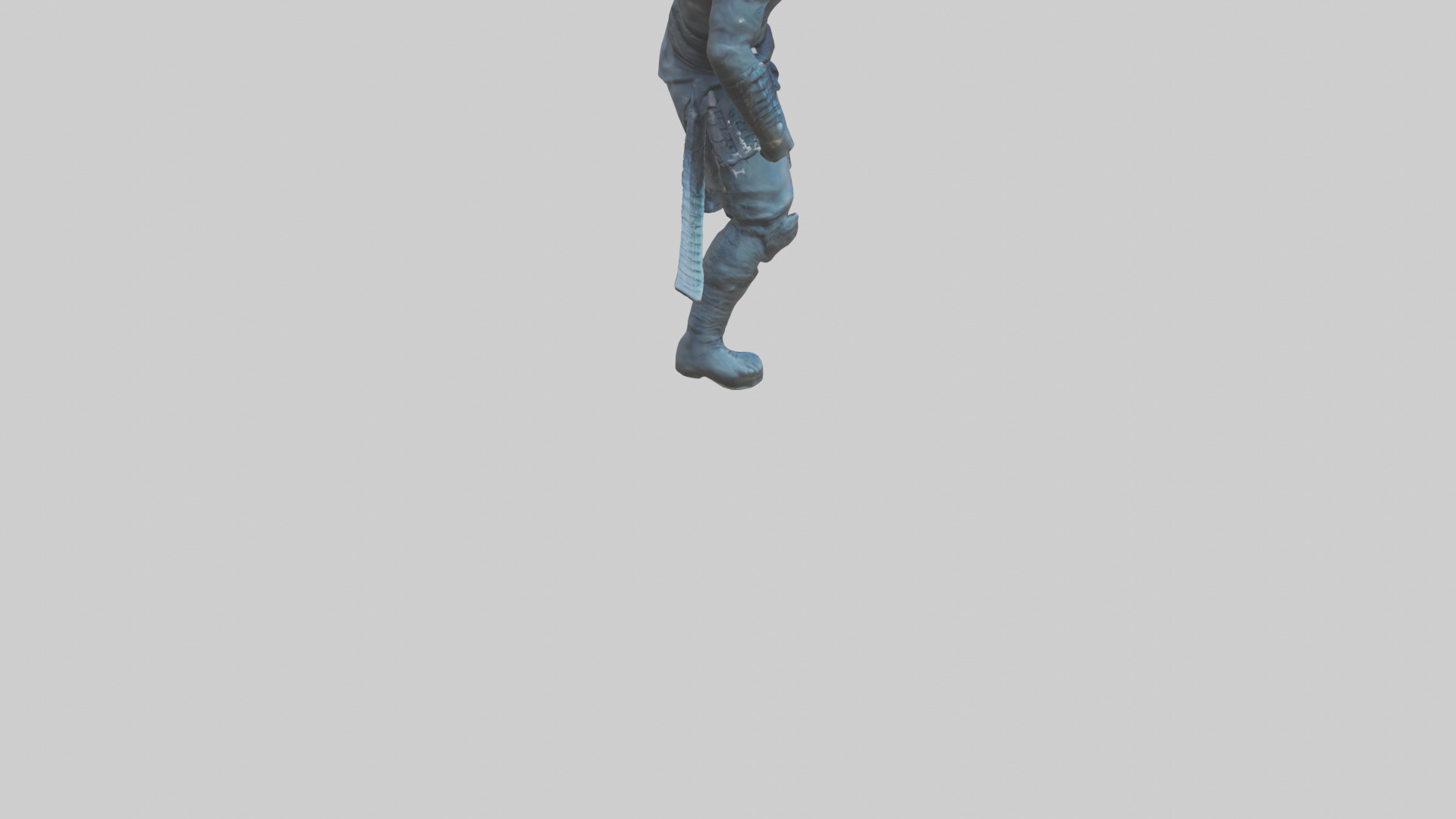 Digital Ninja statue model 3D model_4