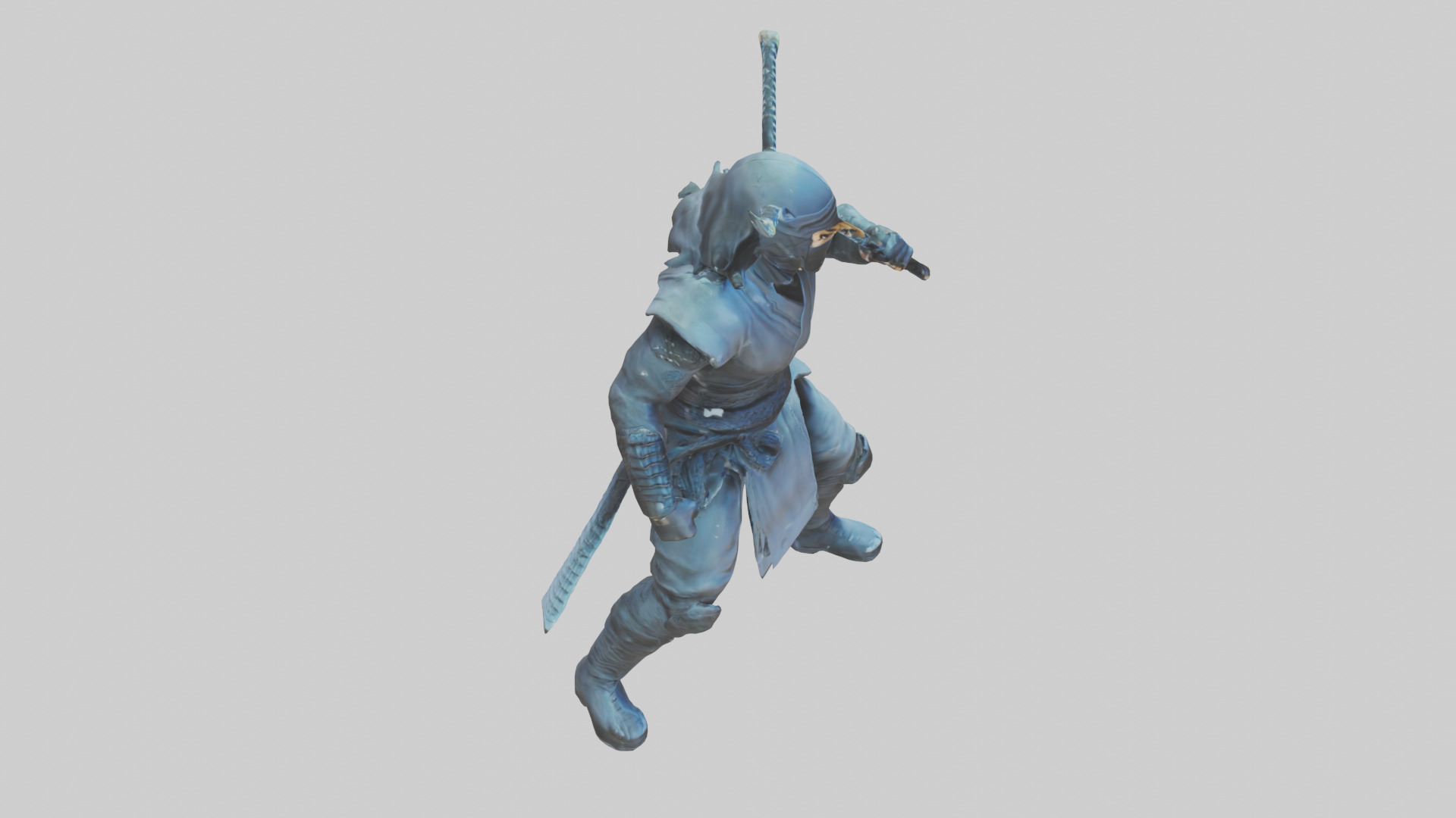 Digital Ninja statue model 3D model_18