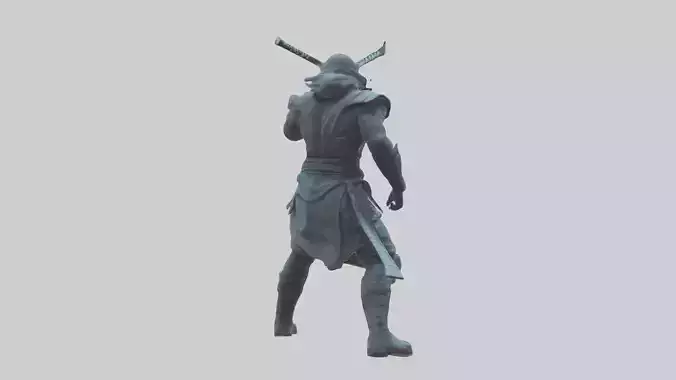 Digital Ninja statue model