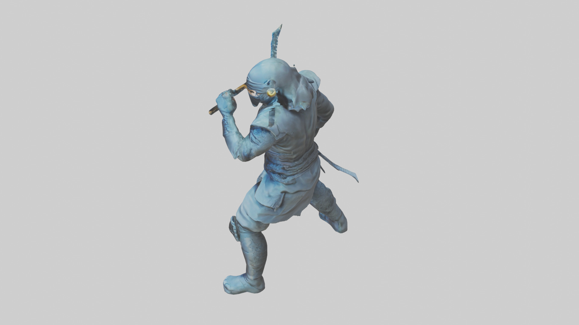 Digital Ninja statue model 3D model_17