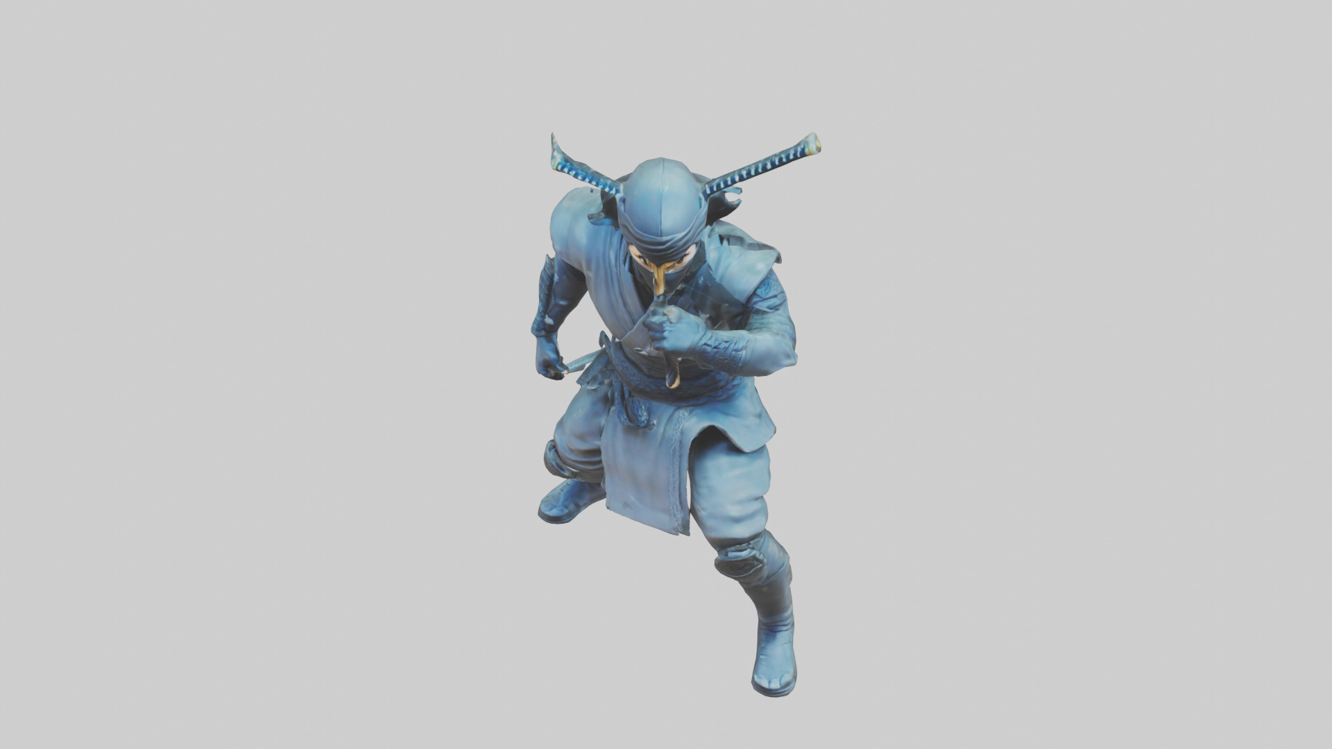 Digital Ninja statue model 3D model_16