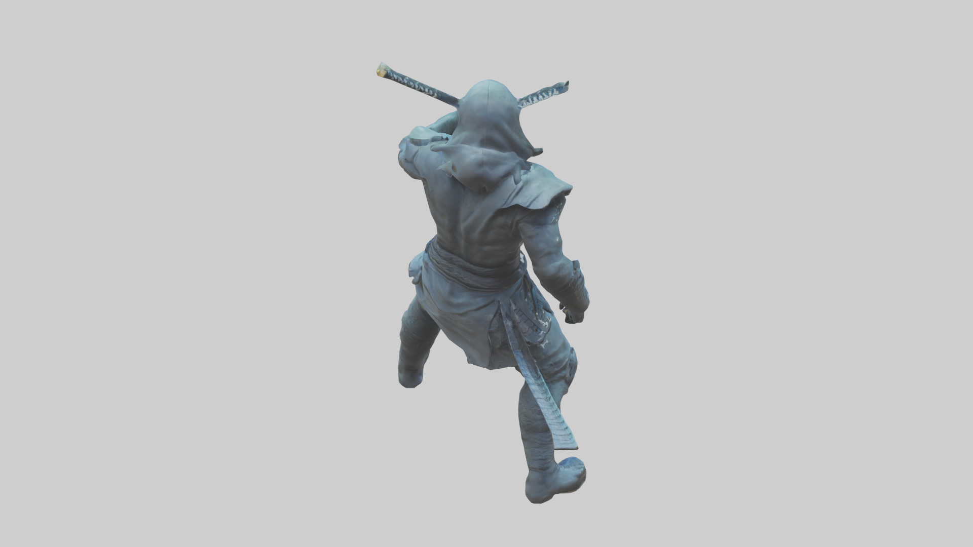 Digital Ninja statue model 3D model_15