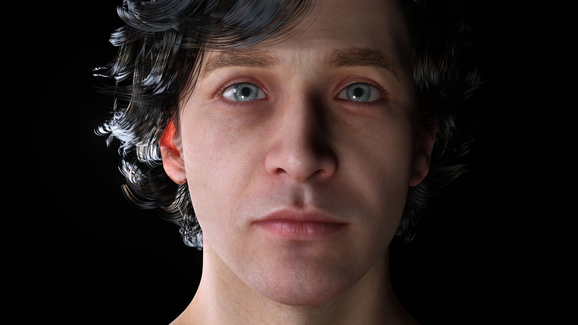 Realistic Male Body Perfect Base Shape Low-poly 3D model 3D Model Collection_14