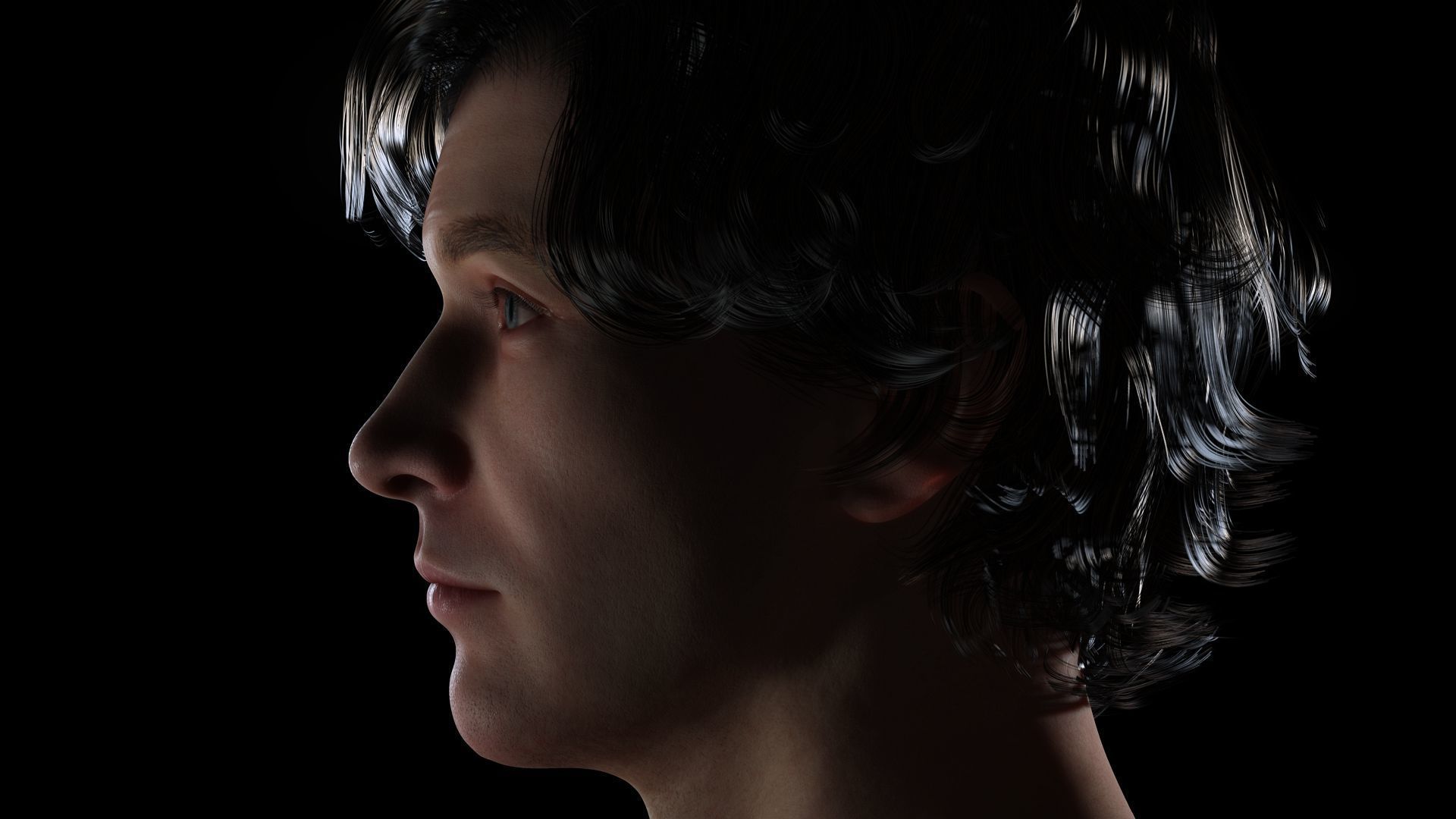 Realistic Male Body Perfect Base Shape Low-poly 3D model 3D Model Collection_15