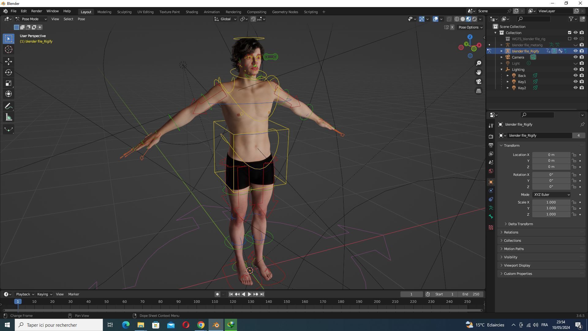 Realistic Male Body Perfect Base Shape Low-poly 3D model 3D Model Collection_16