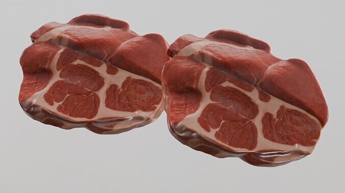 Beef Shoulder meat Low Poly Low-poly 3D model 4