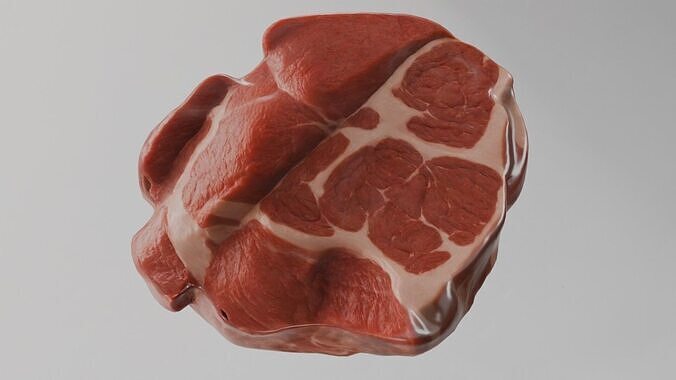 Beef Shoulder meat Low Poly Low-poly 3D model 3