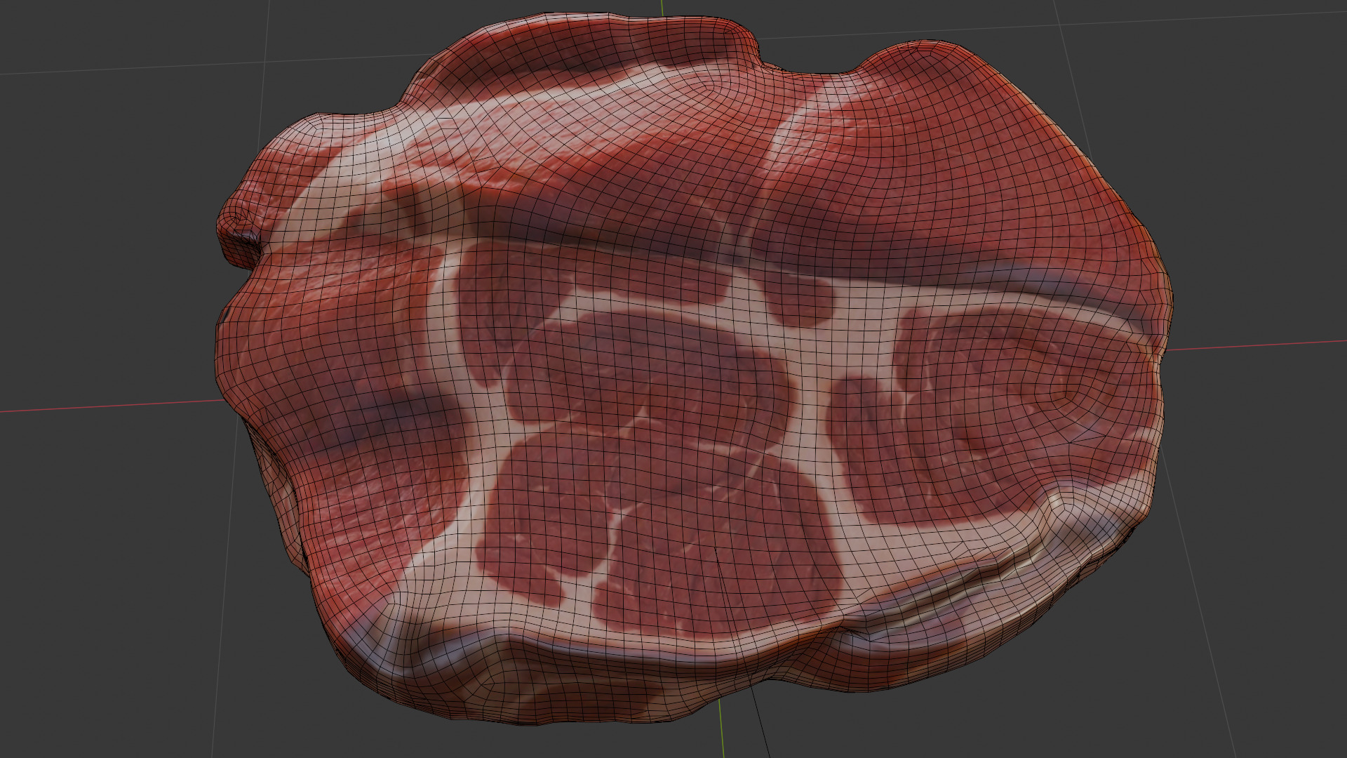 Beef Shoulder meat Low Poly Low-poly 3D model_34