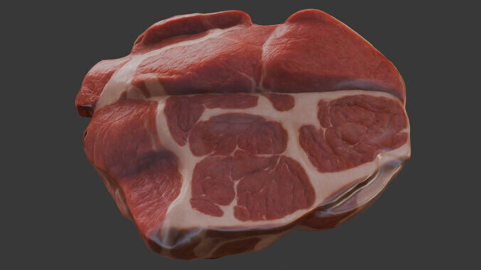 Beef Shoulder meat Low Poly Low-poly 3D model 7