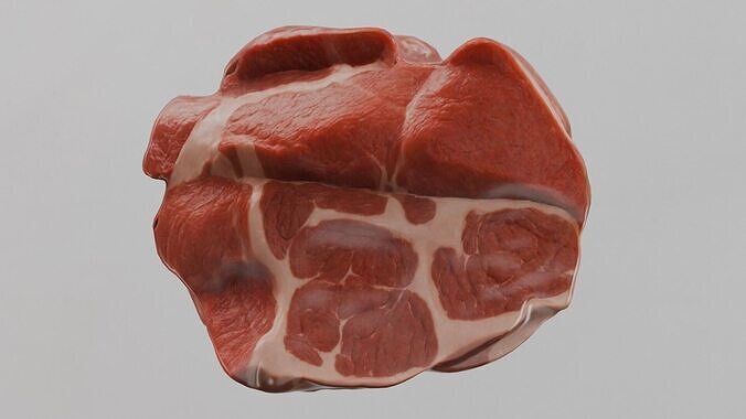 Beef Shoulder meat Low Poly Low-poly 3D model 2