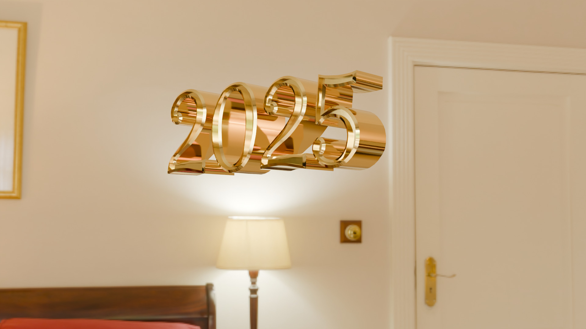 3D 2025 Year Numbers - Celebratory Design Low-poly 3D model_3