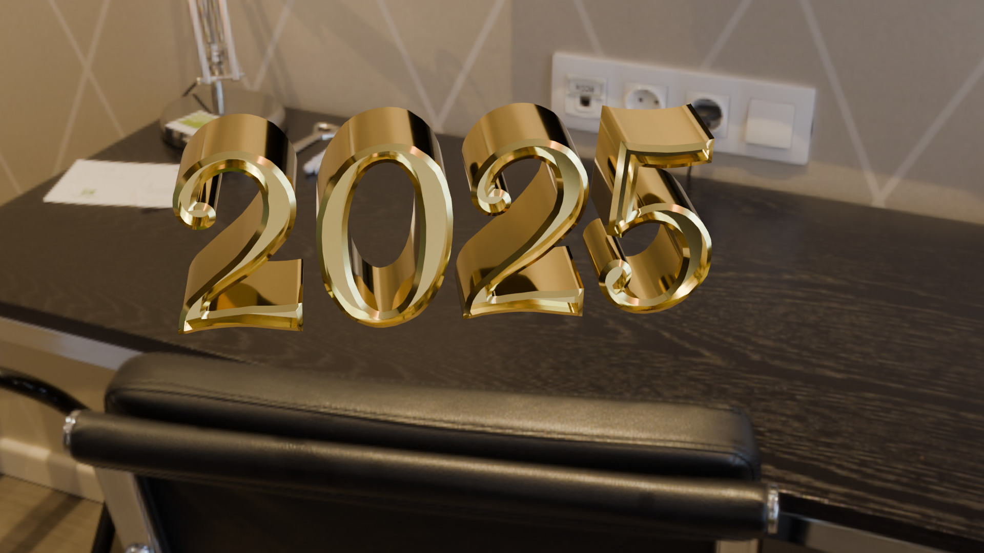 3D 2025 Year Numbers - Celebratory Design Low-poly 3D model_4